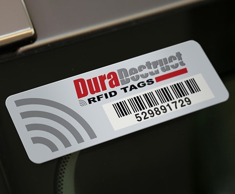 DuraDestruct RFID Tags - UHF Windshield Labels & Stickers