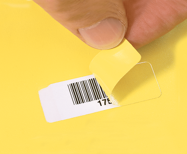 Removable paint mask polymer label