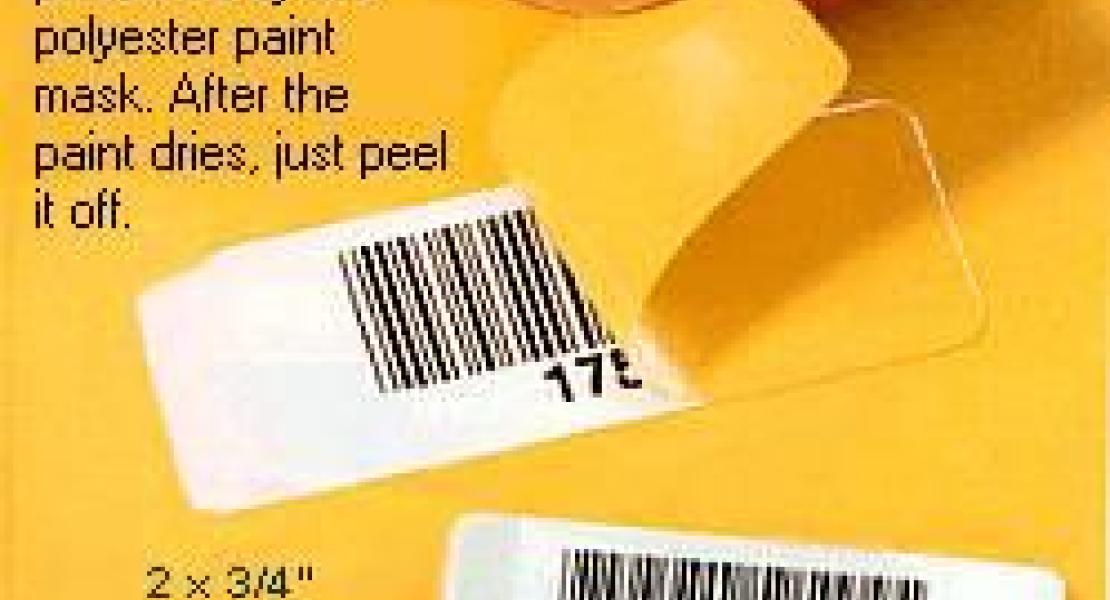 Permanent Paint Mask Bar Code Labels