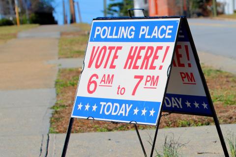 Voter Polling Place Sign