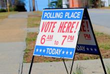 Voter Polling Place Sign