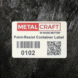 Paint-Resist Container Label Application Photo