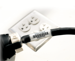 Barcode Cable Label - asset tags for equipment rental